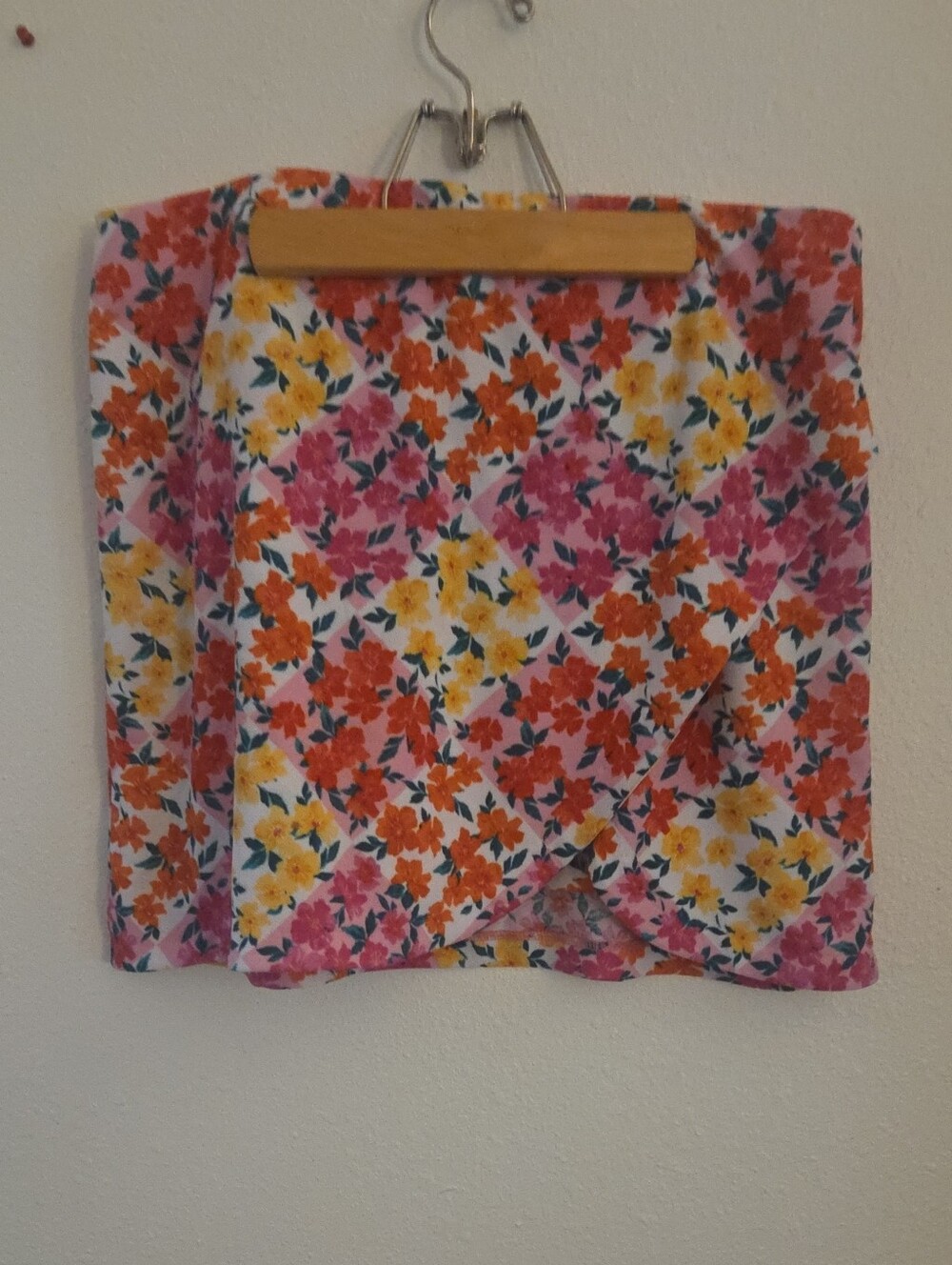 Isacc Mizrahi Floral Wrap Skort in Pink, Orange & Yellow